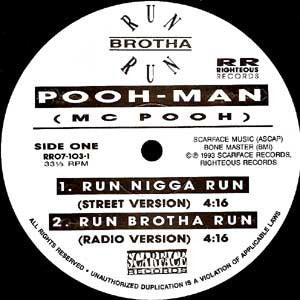 Pooh-Man "Run Brotha Run" (12" Maxi-Single)-Vinyl Records-UnDigable Digs