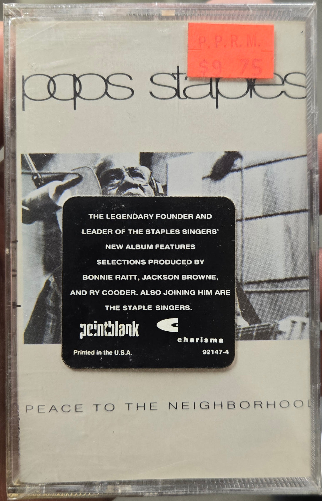 Pops Staples "Peace To The Neighborhood"-Cassette Tapes-UnDigable Digs