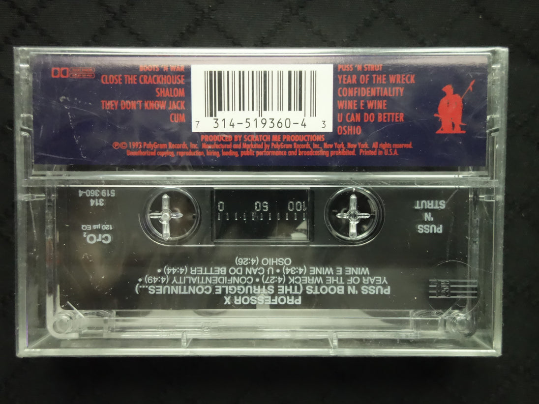 Professor X "Puss 'N Boots (The Struggle Continues...)"-Cassette Tapes-UnDigable Digs
