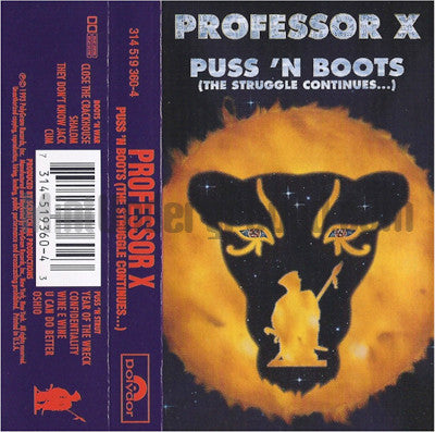 Professor X "Puss 'N Boots (The Struggle Continues...)"-Cassette Tapes-UnDigable Digs