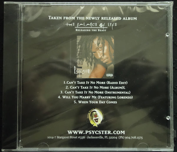 Psycster "Can't Take It No More / Will You Mary Me" (CD Maxi-Single)-CDs-UnDigable Digs