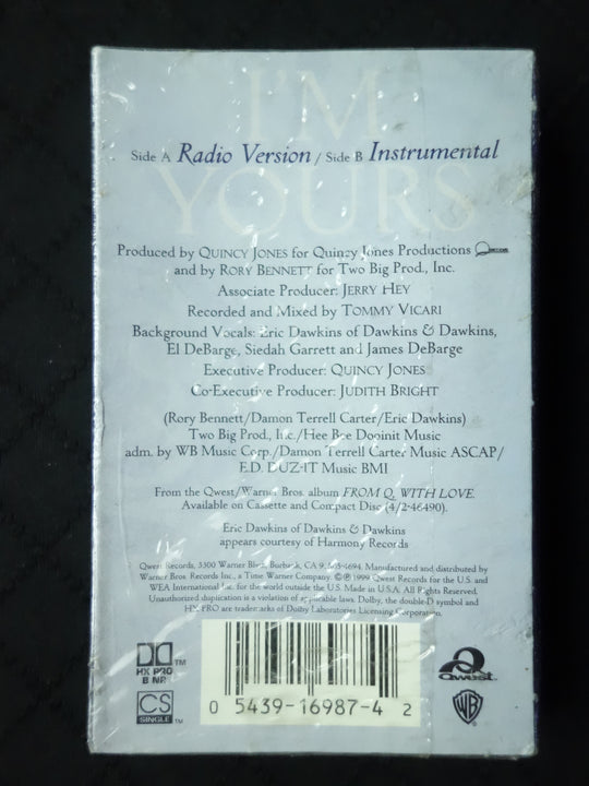 Quincy Jones Featuring Siedah Garrett & El DeBarge "I'm Yours" (Single)-Cassette Tapes-UnDigable Digs