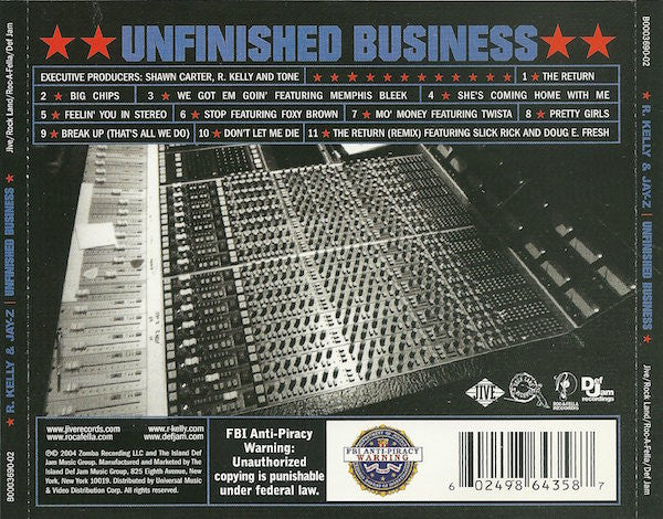 R. Kelly & Jay-Z "Unfinished Business" (CD)-CDs-UnDigable Digs