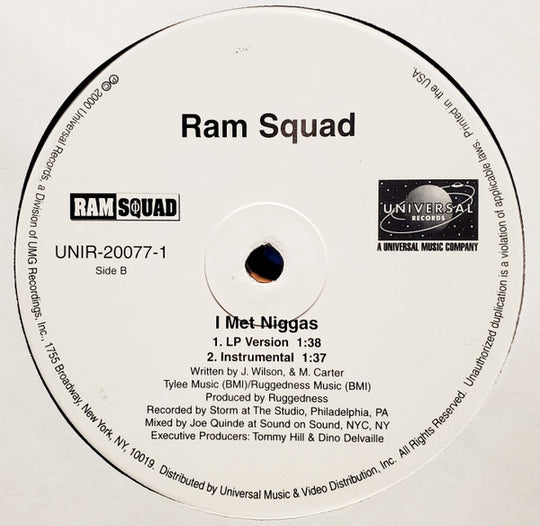 Ram Squad "Ballers (Up In Here)" (12" Single)-Vinyl Records-UnDigable Digs