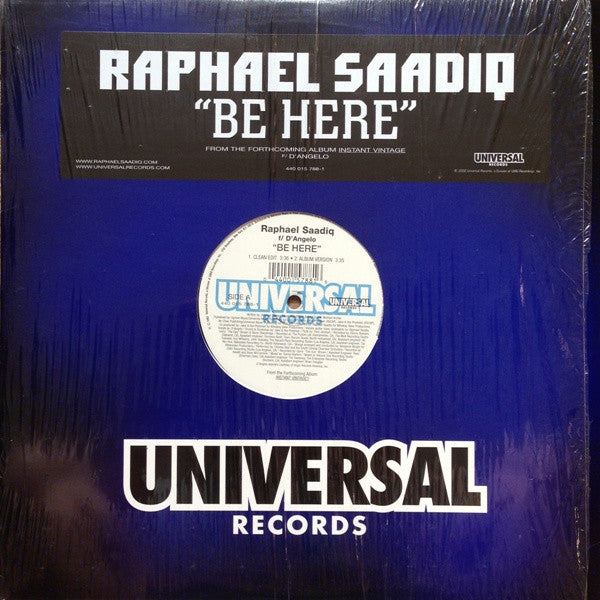 Raphael Saadiq F/ D'Angelo "Be Here" (12" Single)-Vinyl Records-UnDigable Digs