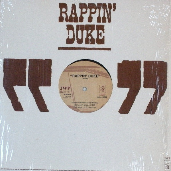 Rappin' Duke "Rappin' Duke" (12" Single)-Vinyl Records-UnDigable Digs