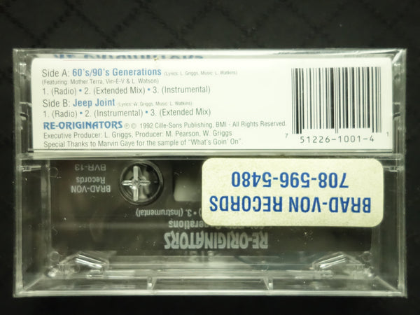 Re-Originators "60's/90's Generations / Jeep Joint" (Maxi-Single)-Cassette Tapes-UnDigable Digs