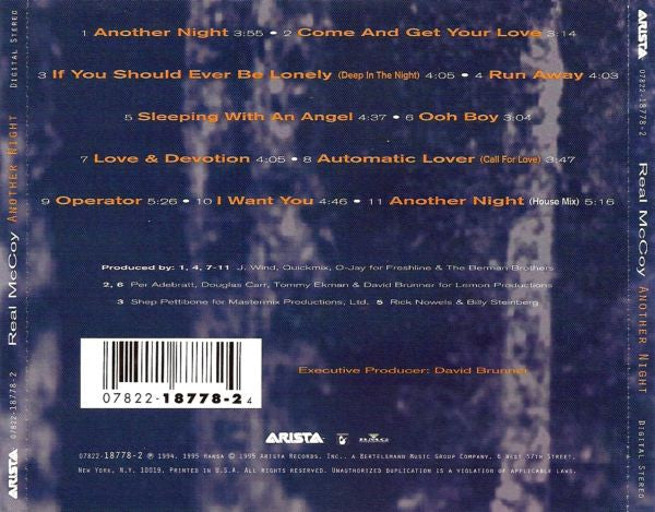 Real McCoy "Another Night" (CD)-CDs-UnDigable Digs