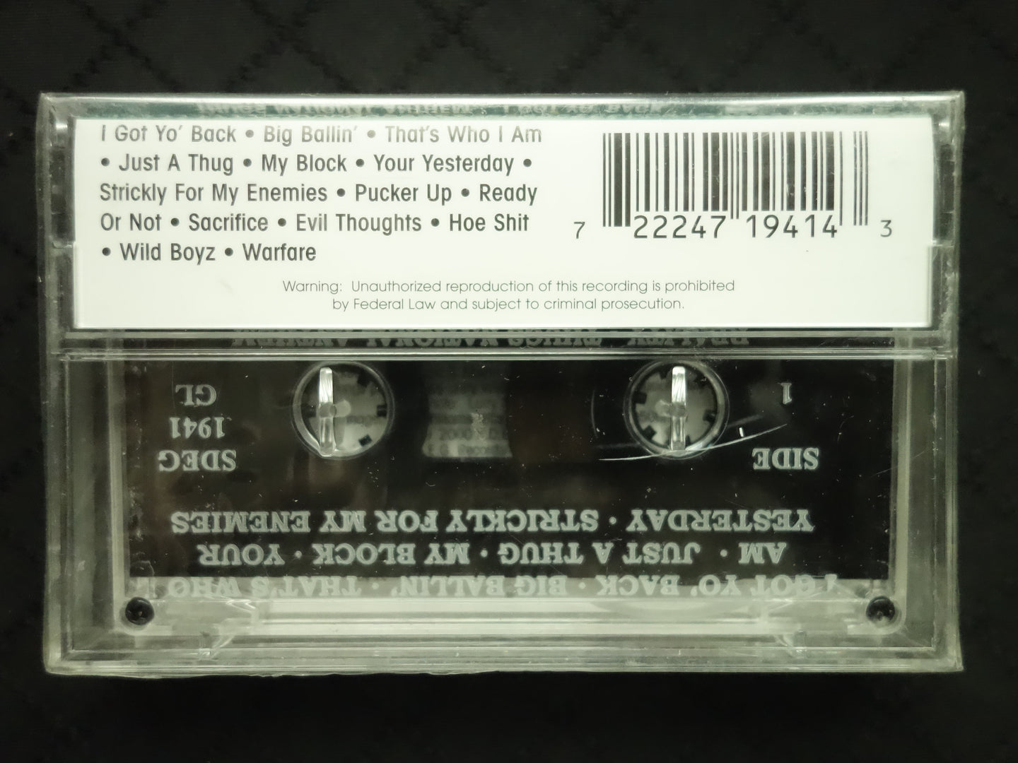 Reality "Thugs National Anthem ...I Got Yo' Back"-Cassette Tapes-UnDigable Digs