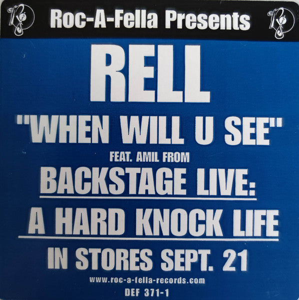 Rell f; Amil "When Will U See" (12" Promo Single)-Vinyl Records-UnDigable Digs