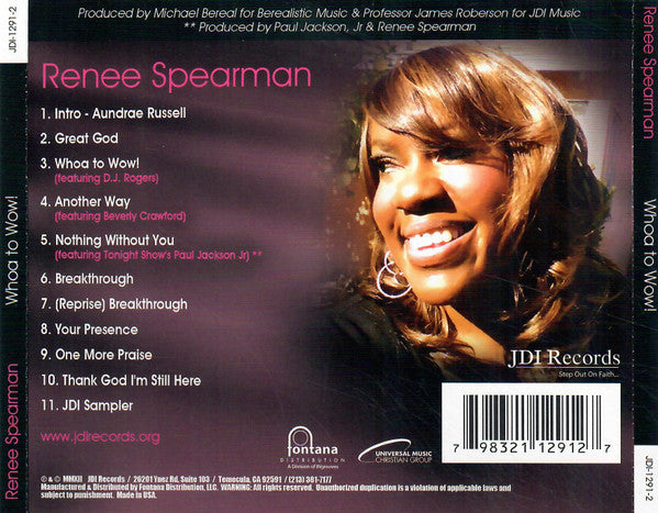 Renee Spearman Featuring D.J. Rogers "Whoa To Wow!" (CD)-CDs-UnDigable Digs