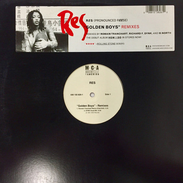 Res "Golden Boys (Remixes)" (12" Single)-Vinyl Records-UnDigable Digs