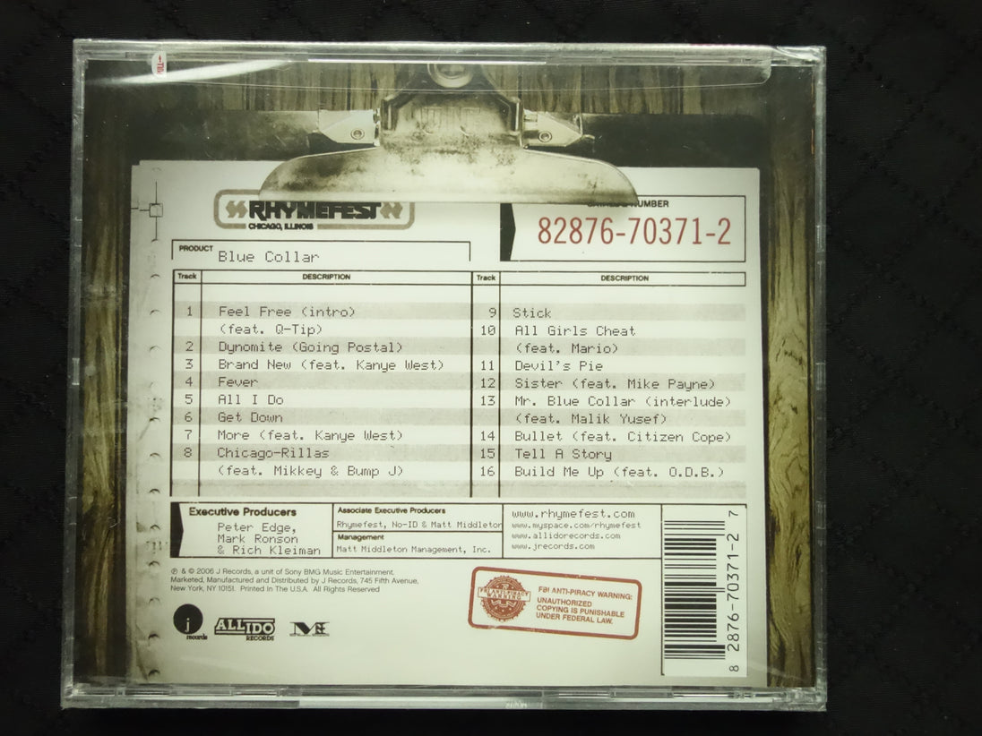 Rhymefest "Blue Collar" (CD)-CDs-UnDigable Digs