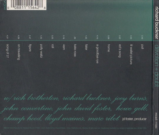 Richard Buckner "Devotion + Doubt" (CD)-CDs-UnDigable Digs