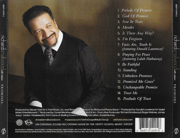 Richard Smallwood "Promises" (CD)-CDs-UnDigable Digs