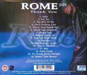 Rome 2000 "Thank You" (CD)-CDs-UnDigable Digs