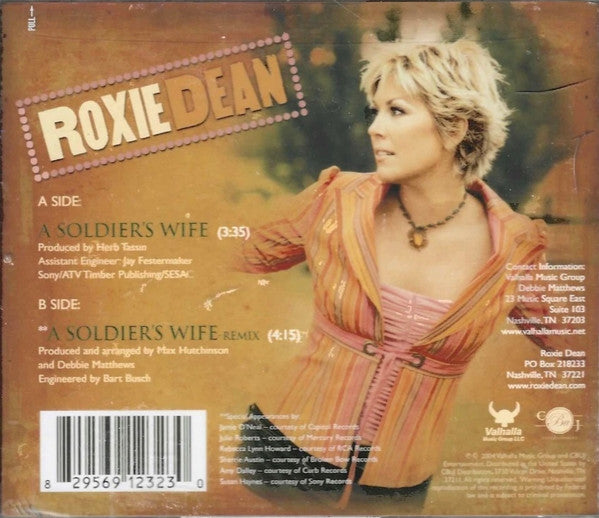 Roxie Dean "A Soldier's Wife" (CD Single)-CDs-UnDigable Digs