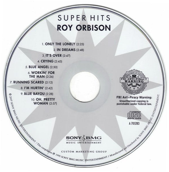 Roy Orbison "Super Hits" (CD)-CDs-UnDigable Digs