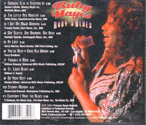Ruby Hayes "Ruby's Blues" (CD)-CDs-UnDigable Digs