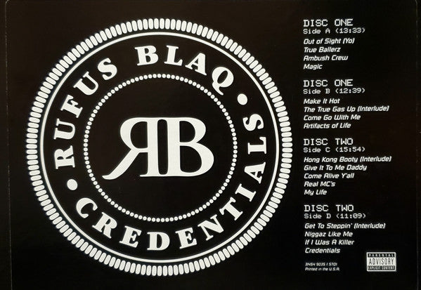 Rufus Blaq "Credentials" (2xLP)-Vinyl Records-UnDigable Digs