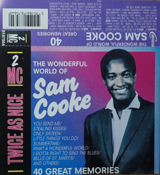 Sam Cooke "The Wonderful World Of Sam Cooke: 40 Great Memories" (2xCass)-Cassette Tapes-UnDigable Digs