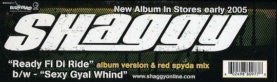 Shaggy "Ready Fi Di Ride" (12" Single)-Vinyl Records-UnDigable Digs