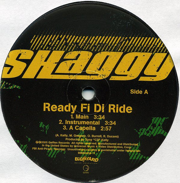 Shaggy "Ready Fi Di Ride" (12" Single)-Vinyl Records-UnDigable Digs