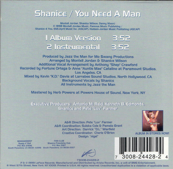 Shanice "You Need A Man" (Single)-Cassette Tapes-UnDigable Digs