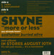 Shyne "More Or Less" (12" Single)-Vinyl Records-UnDigable Digs