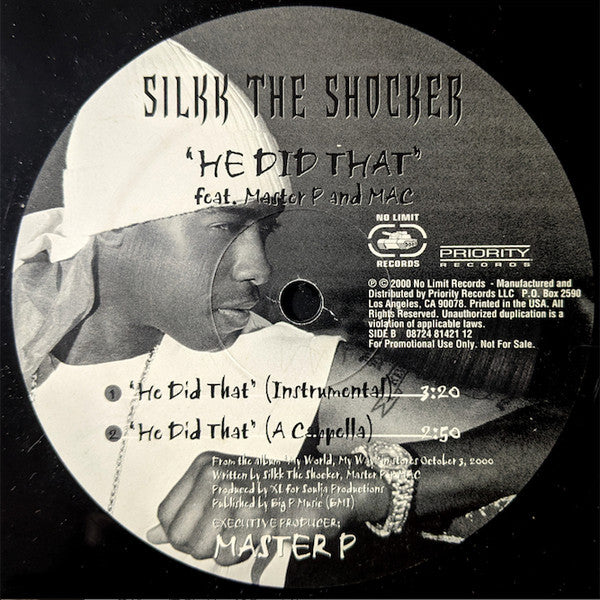 Silkk The Shocker Feat. Master P And Mac "He Did That" (12" Promo Single)-Vinyl Records-UnDigable Digs
