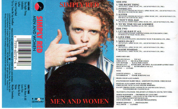 Simply Red "Men And Women"-Cassette Tapes-UnDigable Digs