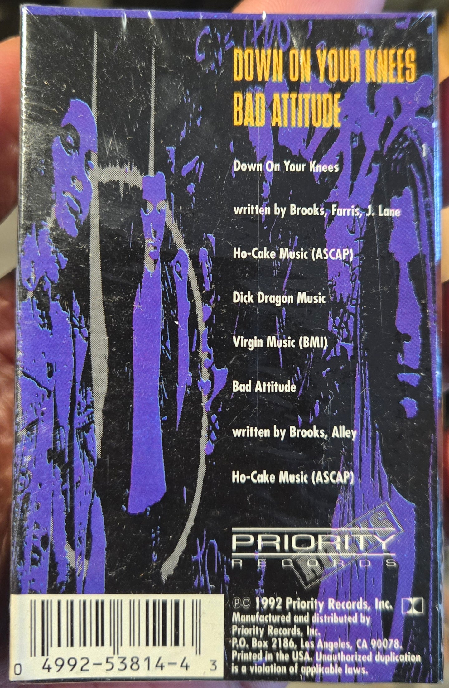 Slammin' Gladys "Down On Your Knees / Bad Attitude" (Single)-Cassette Tapes-UnDigable Digs