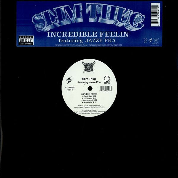 Slim Thug f; Jazze Pha "Incredible Feelin'" (12" Single)-Vinyl Records-UnDigable Digs