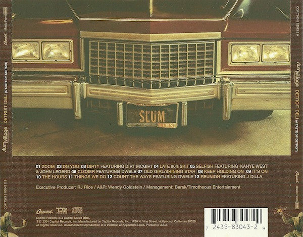 Slum Village "Detroit Deli (A Taste of Detroit) " (CD)-CDs-UnDigable Digs