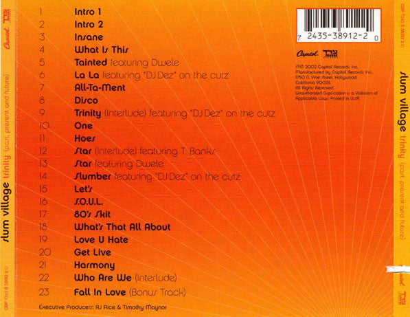 Slum Village "Trinity (Past, Present And Future)" (Clean / Edited Version) (CD)-CDs-UnDigable Digs