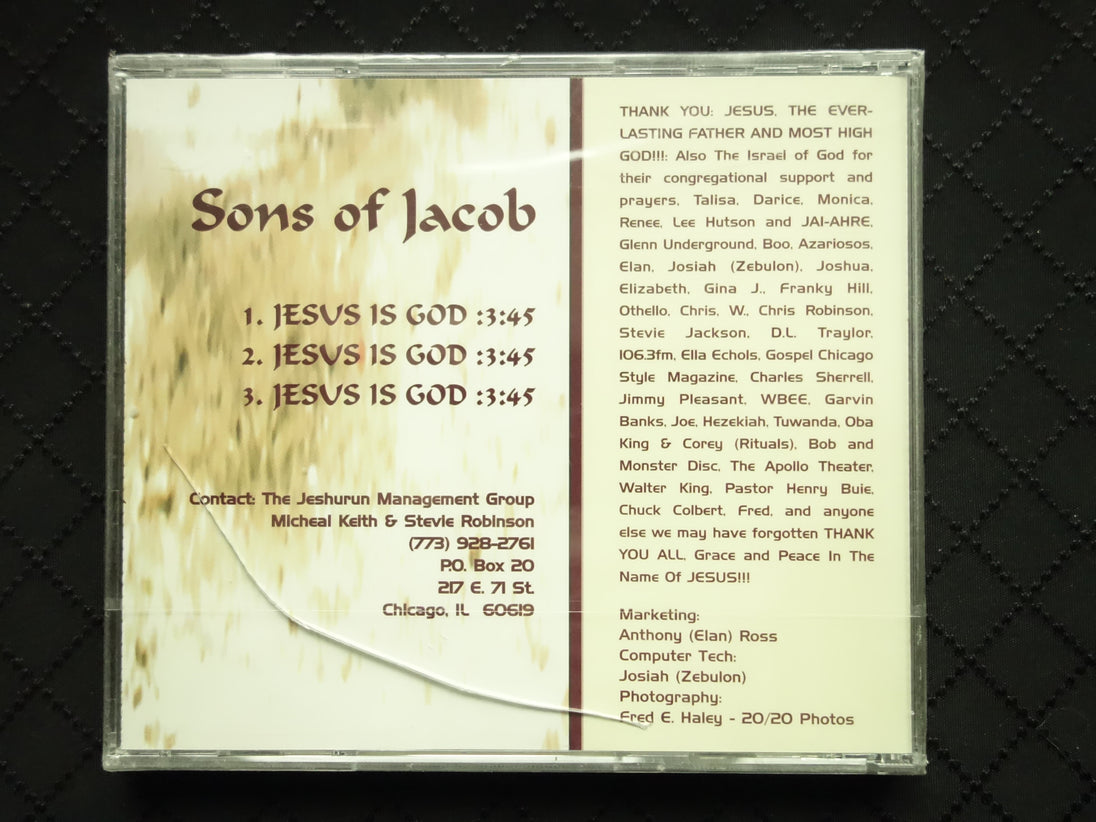 Sons Of Jacob "Jesus Is God" (CD Single)-CDs-UnDigable Digs