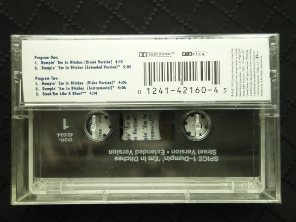 Spice 1 "Dumpin' 'Em In Ditches" (Maxi-Single)-Cassette Tapes-UnDigable Digs