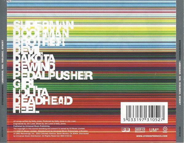 Stereophonics "Language. Sex. Violence. Other?" (CD)-CDs-UnDigable Digs