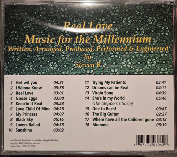 Steven B "Real Love: Music For The Millennium" (CD)-CDs-UnDigable Digs