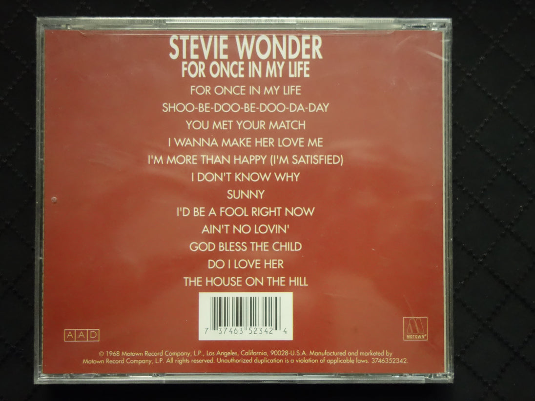 Stevie Wonder "For Once In My Life" (CD)-CDs-UnDigable Digs