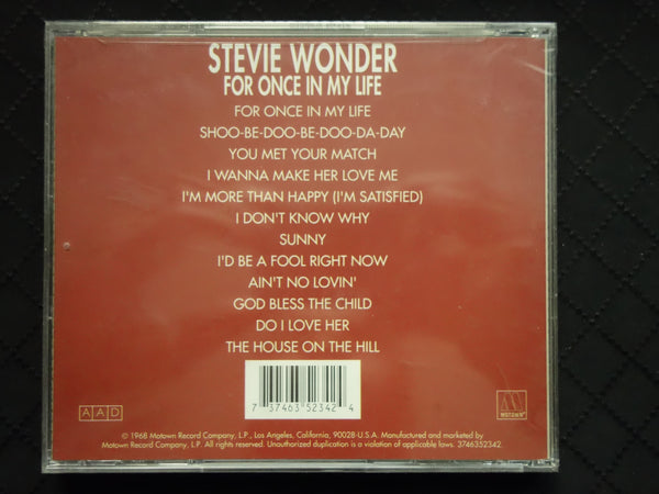 Stevie Wonder "For Once In My Life" (CD)-CDs-UnDigable Digs