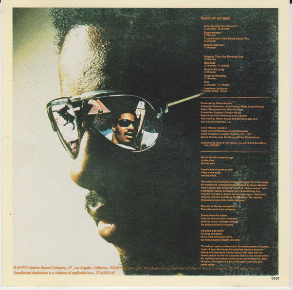 Stevie Wonder "Music Of My Mind" (CD)-CDs-UnDigable Digs