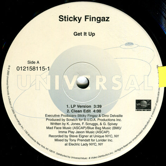 Sticky Fingaz "Get It Up" (12" Single)-Vinyl Records-UnDigable Digs