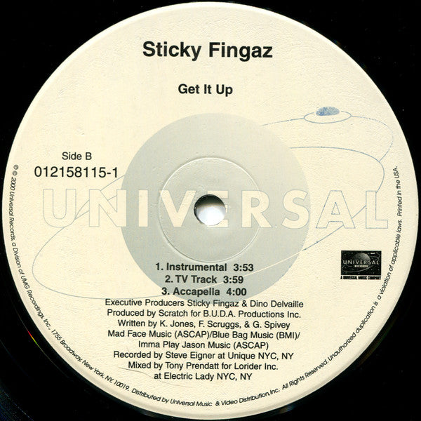Sticky Fingaz "Get It Up" (12" Single)-Vinyl Records-UnDigable Digs