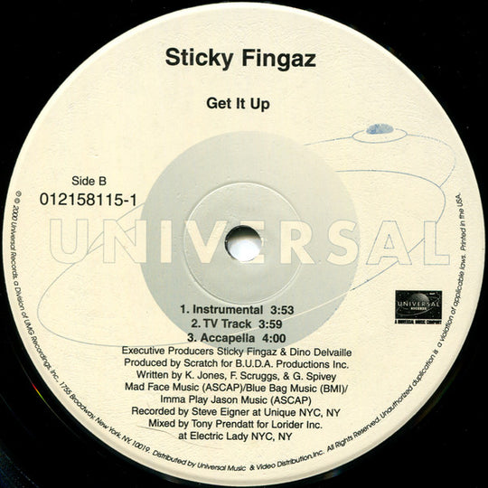 Sticky Fingaz "Get It Up" (12" Single)-Vinyl Records-UnDigable Digs