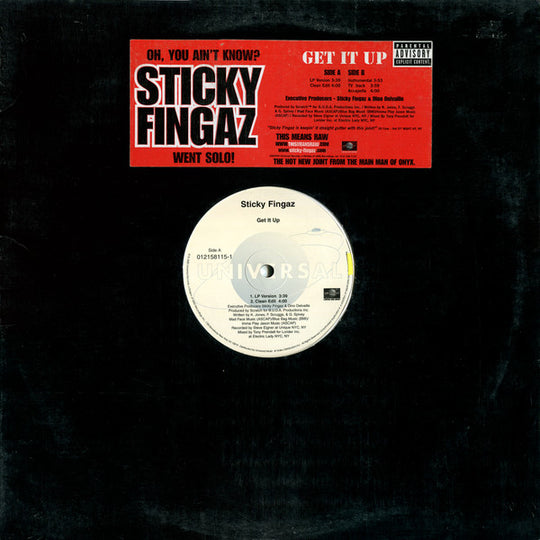 Sticky Fingaz "Get It Up" (12" Single)-Vinyl Records-UnDigable Digs