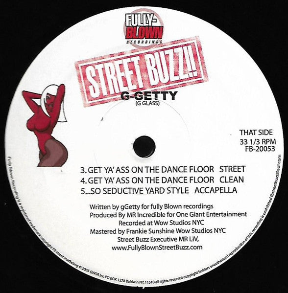 Stoogee & Panama P / G-Getty "So Seductive / Get Ya'Ass On The Dance Floor" (12" Maxi-Single)-Vinyl Records-UnDigable Digs