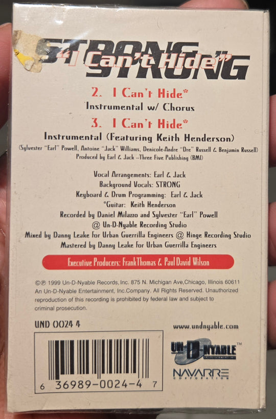 Strong "I Can't Hide" (Single)-Cassette Tapes-UnDigable Digs