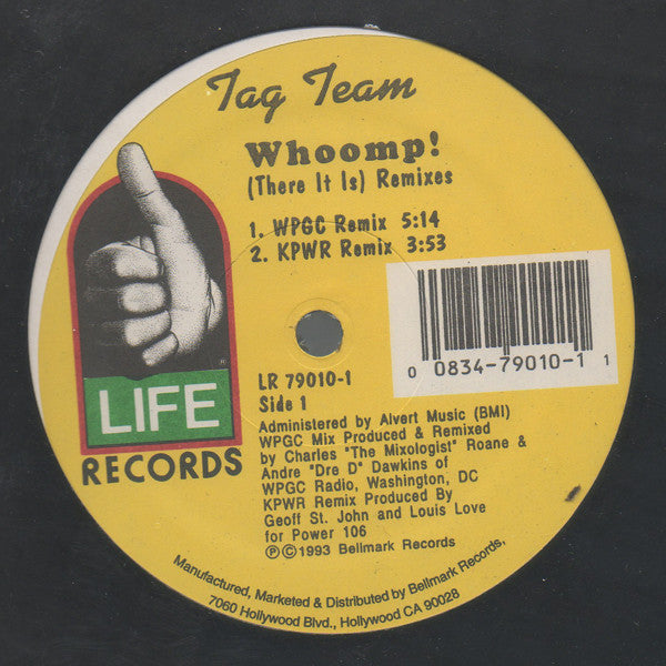 Tag Team "Whoomp! (There It Is) Remixes" (12" Single)-Vinyl Records-UnDigable Digs