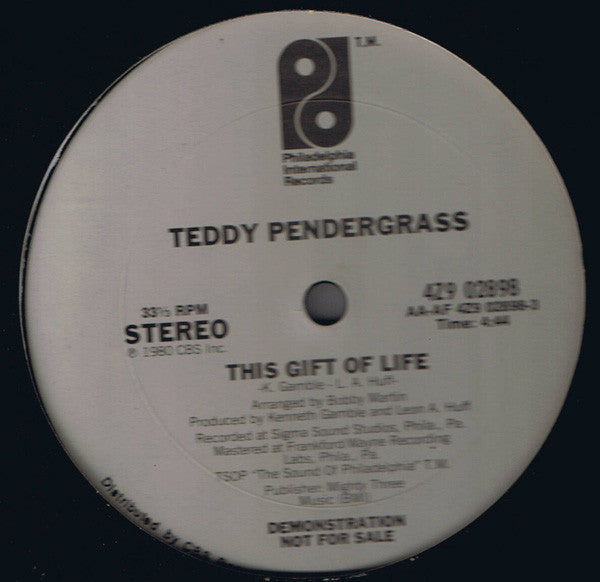 Teddy Pendergrass "This Gift Of Life" (12" Single)-Vinyl Records-UnDigable Digs